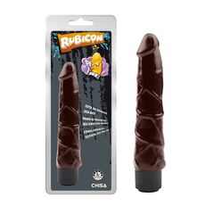 Коричневый вибратор-реалистик Ignite Vibrating Cock - 21,5 см. - 