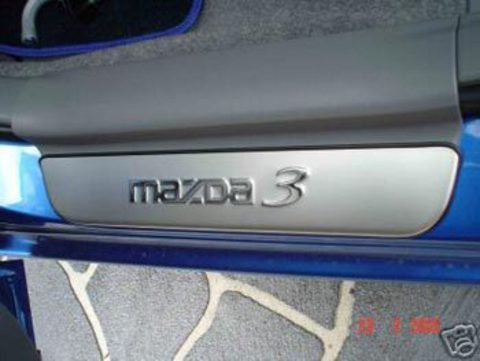 Накладки порогов Mazda 3 MATT CHROME