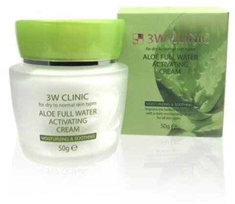 Крем для лица с экстрактом алоэ 3W Clinic Aloe Full Water Activating Cream, 50 гр