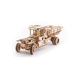 Грузовик UGM-11 с дополнением (Ugears) - Деревянный конструктор, сборная механическая модель, 3D пазл из фанеры