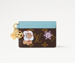 Держатель для карт Louis Vuitton Charms, нежно-голубой