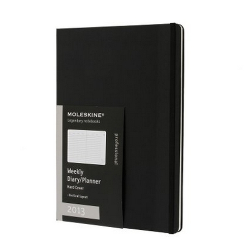 Еженедельник Moleskine Pro Vertical A4, цвет черный