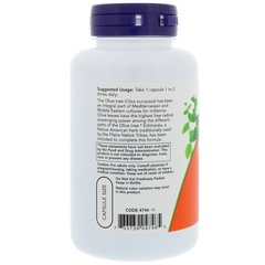 Now Foods, Экстракт из листьев оливы, 100 растительных капсул