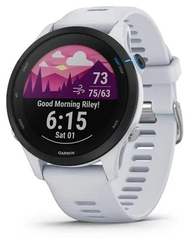 Умные часы Garmin Forerunner 255 Music Wi-Fi, белый камень (010-02641-31)