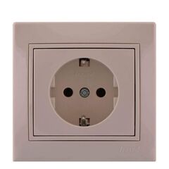 MIRA 701 0303 121В Розетка б/з крем. с вст.