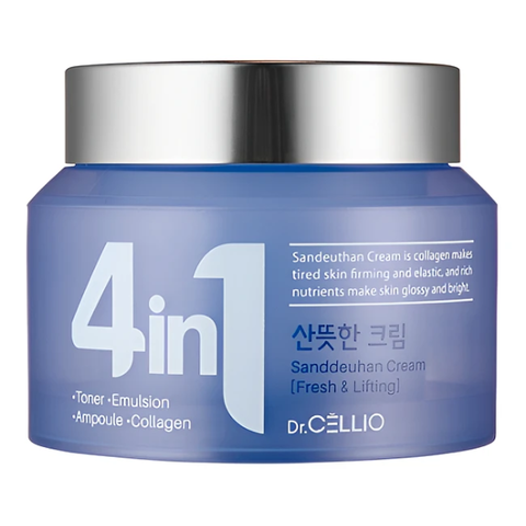 Крем для лица с коллагеном 4в1 Dr.Cello 4IN1 Sanddeuhan Fresh & Lifting Cream, 70 мл