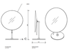 Decor Walther 0122500 Decor Walther Round SPT 71 Косметическое зеркало 20.5xh30.5см, настольное, увел. 3x, цвет: хром