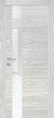 Дверь PX-10 AL кромка с 2-х ст. / Цвет Дуб скай бежевый / белоснежный лакобель / Двери PROFILO PORTE