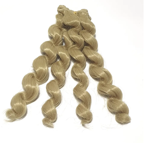 Волосы для кукол, трессы кудри-локоны-спиральки, цвет РУСЫЙ-Пшеничный, длина 15 см*1 метр.