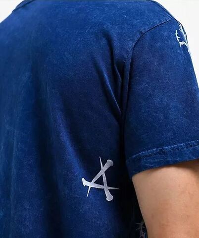 Affliction | Футболка мужская CROWS Tee NVLV A27227NV принт сзади
