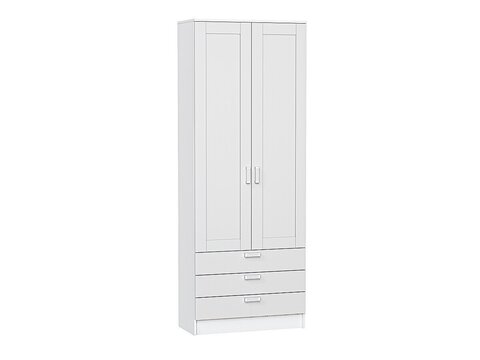 Шкаф двухстворчатый Стиль ШК-803 с ящиками Super White Белый