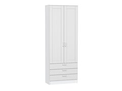 Шкаф двухстворчатый Стиль ШК-803 с ящиками Super White Белый