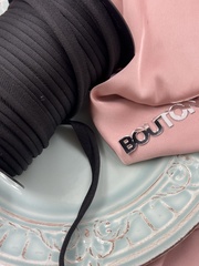 Кант эластичный декоративный черный