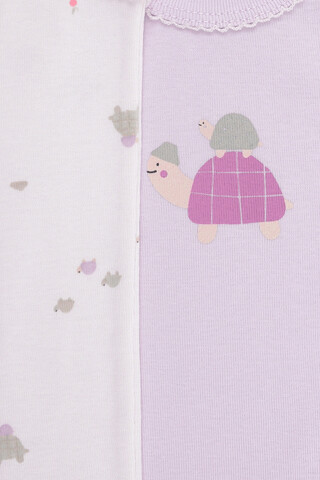 майка  для девочки  К 1181-2уп/нежная сирень,белая лилия,черепашата