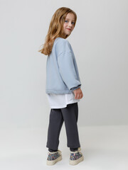 брюки  для девочки  КР 400886/коричневый 1344 к664