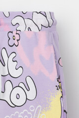 брюки  для девочки  КР 400792-1/пастельно-лиловый,позитив к541