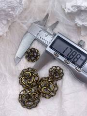 Пуговицы бронзовые плетеные с прозрачной эмалью