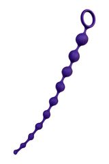 Фиолетовая силиконовая анальная цепочка Grape - 35 см. - 