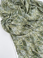 Вискоза штапель Зеленый ромб