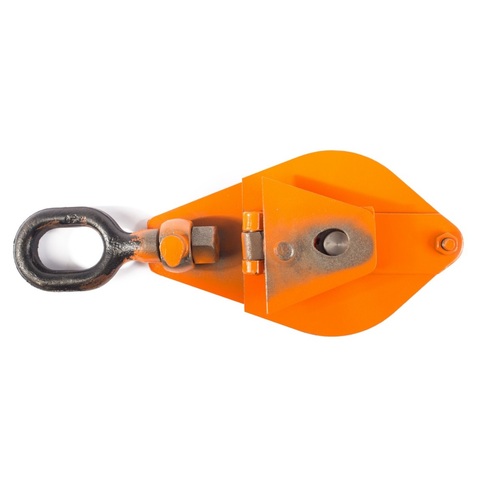 Блок монтажный однорольный с ушком TOR 2 т с откидной щекой (115210)