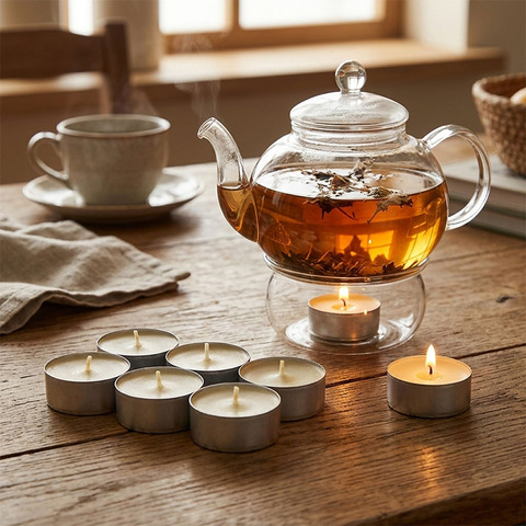 Набор ароматических свечей Selja, 6 свечей, парафин/ароматизатор ваниль