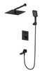 WONZON & WOGHAND WW-88929003-MB Душевая система с термостатом встраиваемая, черный матовый