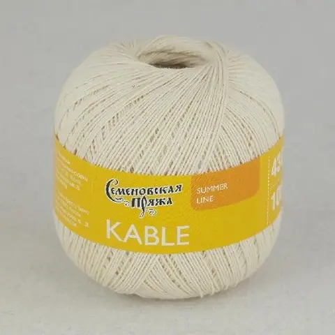 Пряжа Семеновская Kable (Кабле) 110104 суровый