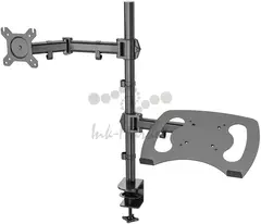 Кронштейн для монитора/ноутбука Cactus CS-VM-LH07-AL серебряный 13"-27" макс.8кг настольный поворот и наклон — фото 5