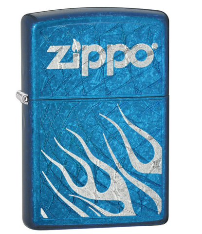 Зажигалка ZIPPO с покрытием Cerulean, латунь/сталь, синий, 57x38x13 мм (Logo) Wenger-Victorinox.Ru