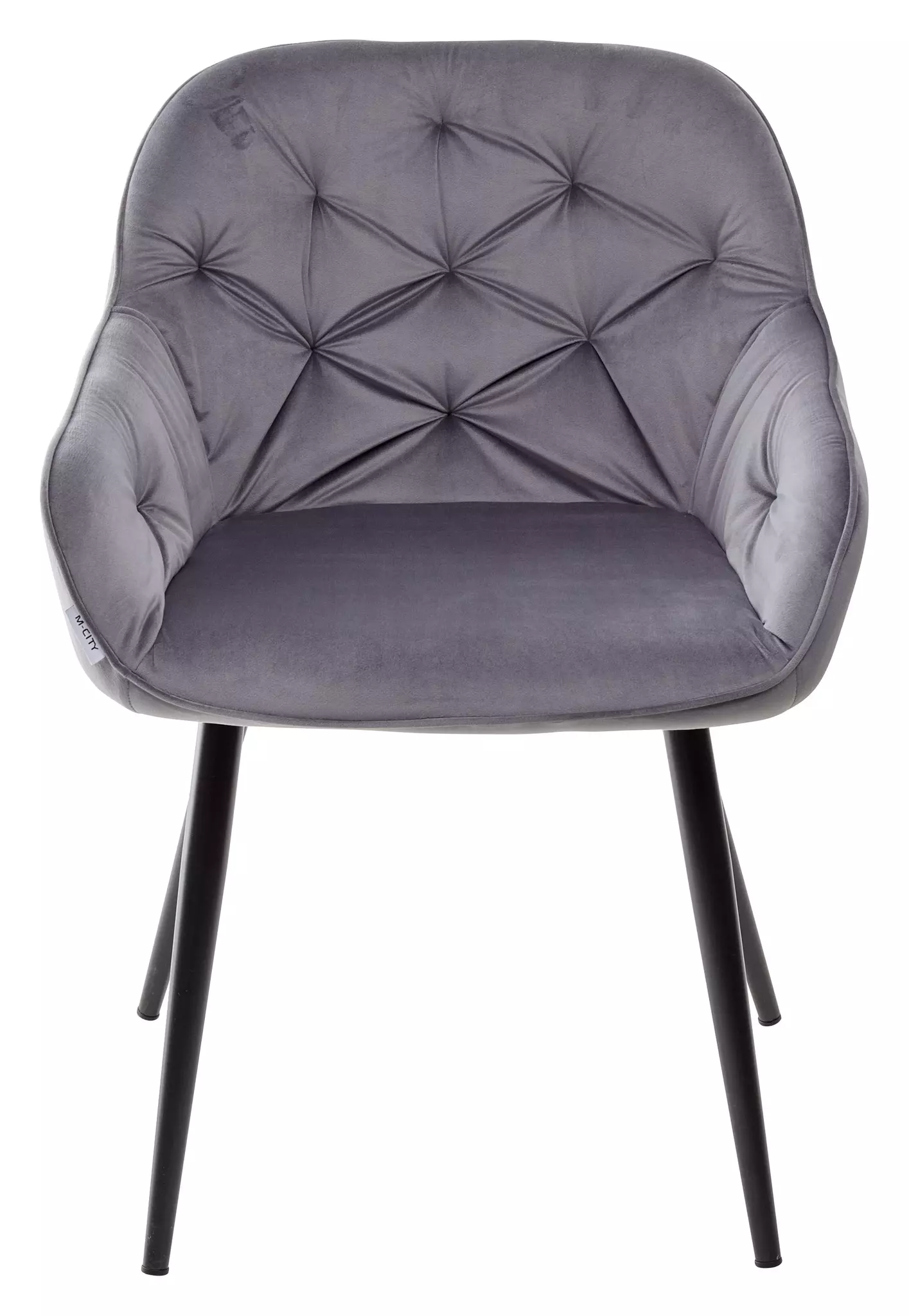 Стул BREEZE BLUVEL-14 GREY, велюр / черный каркас М-City