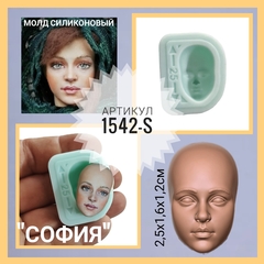 1542-S Молд силиконовый лицо для куклы 