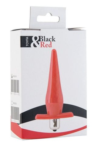 Красная водонепроницаемая вибровтулка - 12,7 см. - ToyFa Black&Red 901301-9