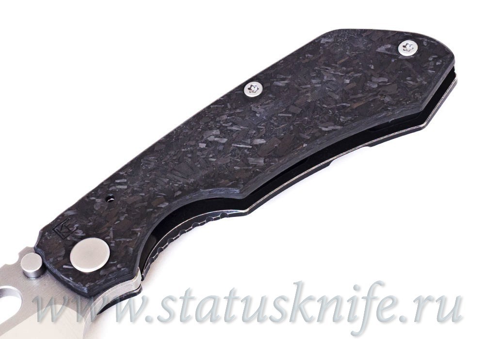 Нож CKF/Rotten Evolution 2.0 (cool CF + dark Ti handle, dark Ti clip & spacer, M390 2-tone satin/stonewash)