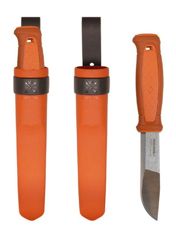 Нож Morakniv Kansbol стальной, лезвие: 109 mm, прямая заточка, оранжевый/красный (13505)