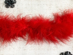Боа "Пух марабу", дл. 1,8 м., ш. 10 см, 21-30 гр, красный