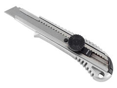 19-0-312 Резак с выдвижным лезвием ALUMINIUM-TWIST, 18 мм, SK5, корпус из Al сплава, винтовой фиксатор (РемоКолор)