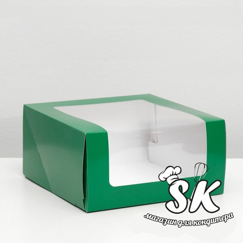 Коробка 23.5х23.5х11.5 см Зеленая