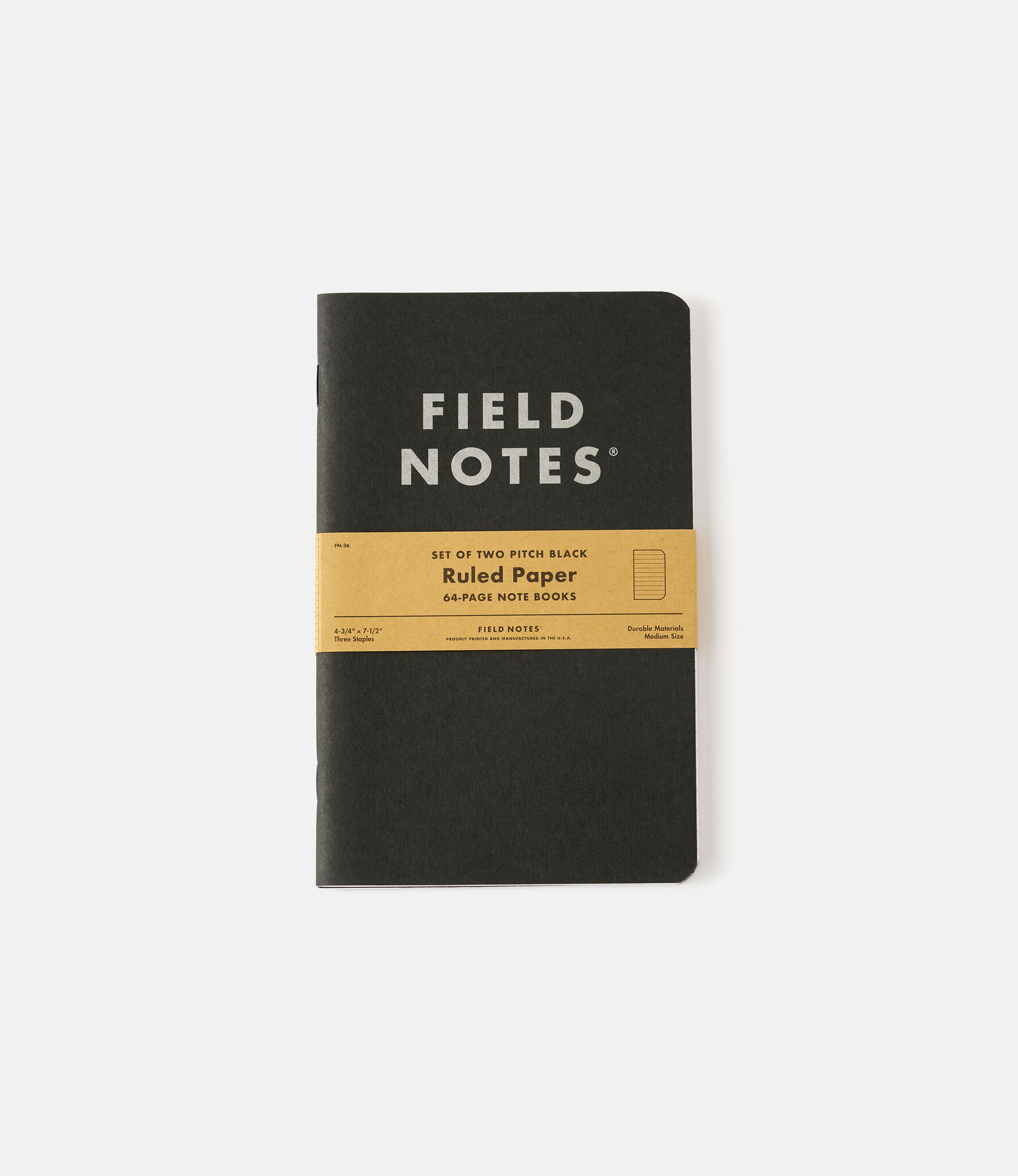 Field Notes Pitch Black Note Book — набор линованных блокнотов