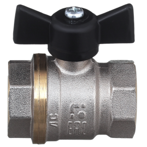 Купить Кран шаровой БАЗ 11Б27п1 Ду20 А30/1 вр/вр бабочка никель недорого со склада в Хабаровске, Якутске, Владивостоке, Южно-Сахалинске, Благовещенске