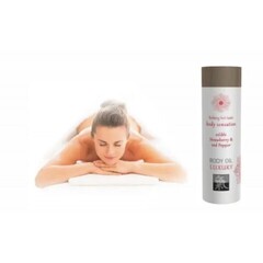 Съедобное масло для тела Клубника и Красный перец от Shiatsu 75 мл.