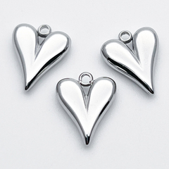 Подвеска Сердце, сталь, размер 16*12*3 мм, цена за 1 шт