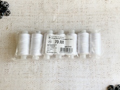 Нитки армированные 70ЛЛ 200 м уп 10шт, белый