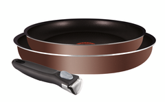 Набор посуды со съемной ручкой Tefal Ingenio Brown Handle 3 предмета 24/28 см 04217820