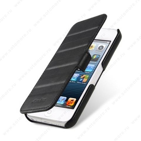 Чехол-книжка Melkco для iPhone 5sE/ 5s/ 5C/ 5 Leather Case Booka Type Craft Limited Edition Prime Horizon (Black Wax Leather)