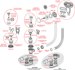 A507BLACK Сифон для ванны CLICK/CLACK, черный-мат