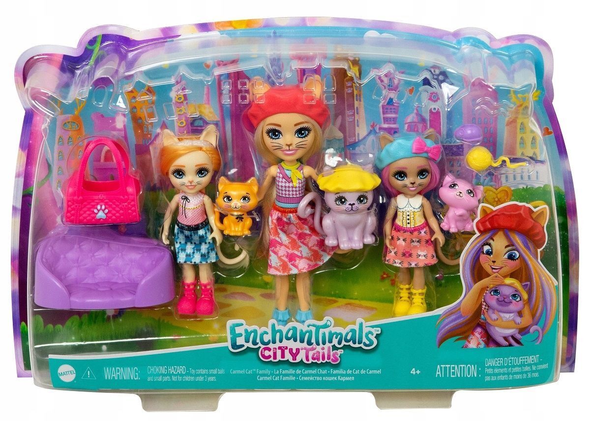 Кукла Enchantimals Mattel - Набор семья кошечек - куклы и фигурки животных  HHC11 купить в Москве | Доставка по России.