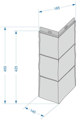 Угол наружный Скала 425 х 185 мм Арктик