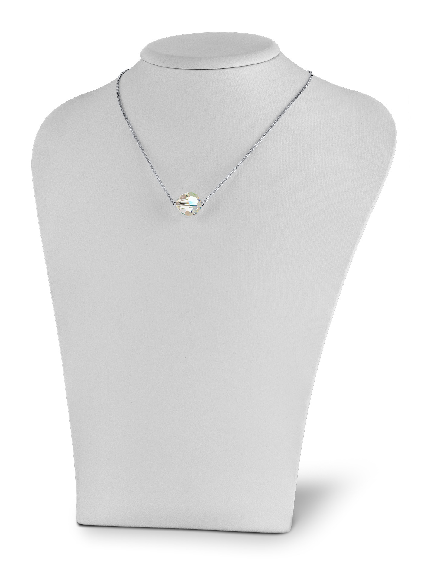 Серебряный чокер с кристаллом Swarovski