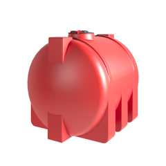 Ёмкость горизонтальная 3000л усиленная для перевозки Политим 3000 л.(1915x1570x1645см;красный) - арт.560776