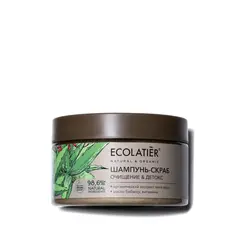 Ecolatier green ORGANIC ALOE VERA  Шампунь-скраб для волос и кожи головы ОЧИЩЕНИЕ & ДЕТОКС , 300г